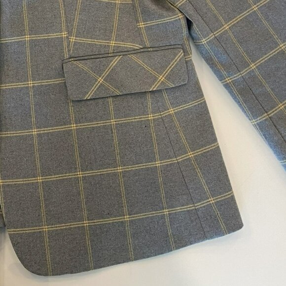 RW & Co - 90s vibes, Blazer, Grey, Checkered, stretch lining, preppy - Picture 6 of 10